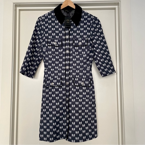 HOST PICK⭐️MAJE Bow Print Mini Dress bow 💝 Designer Dress 🤍 - Picture 7 of 15